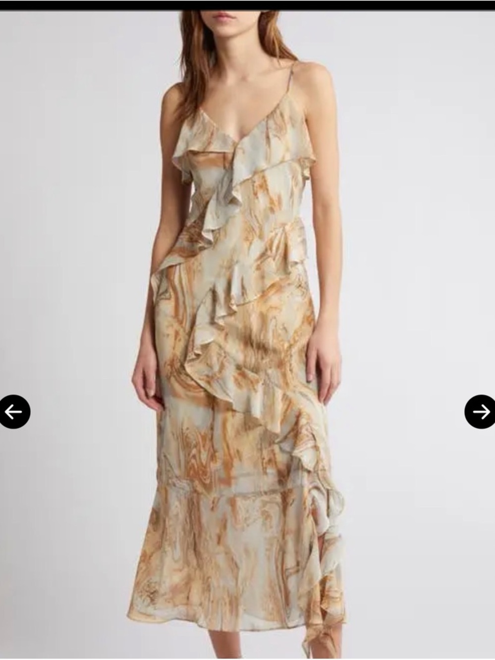 Moon River Midi Ruffle dress